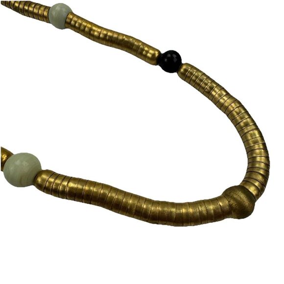 Elegant Gold and Black Necklace - Picture 1 of 6